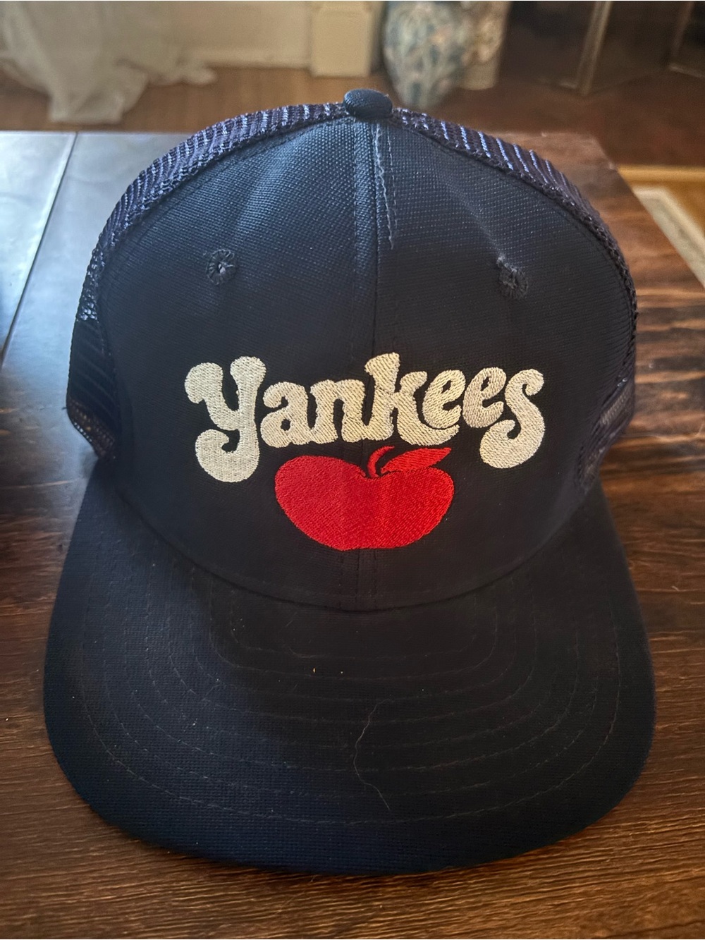 Vintage 80’s New York Yankees Big Apple New Era Trucker SnapBack Deadstock Rare